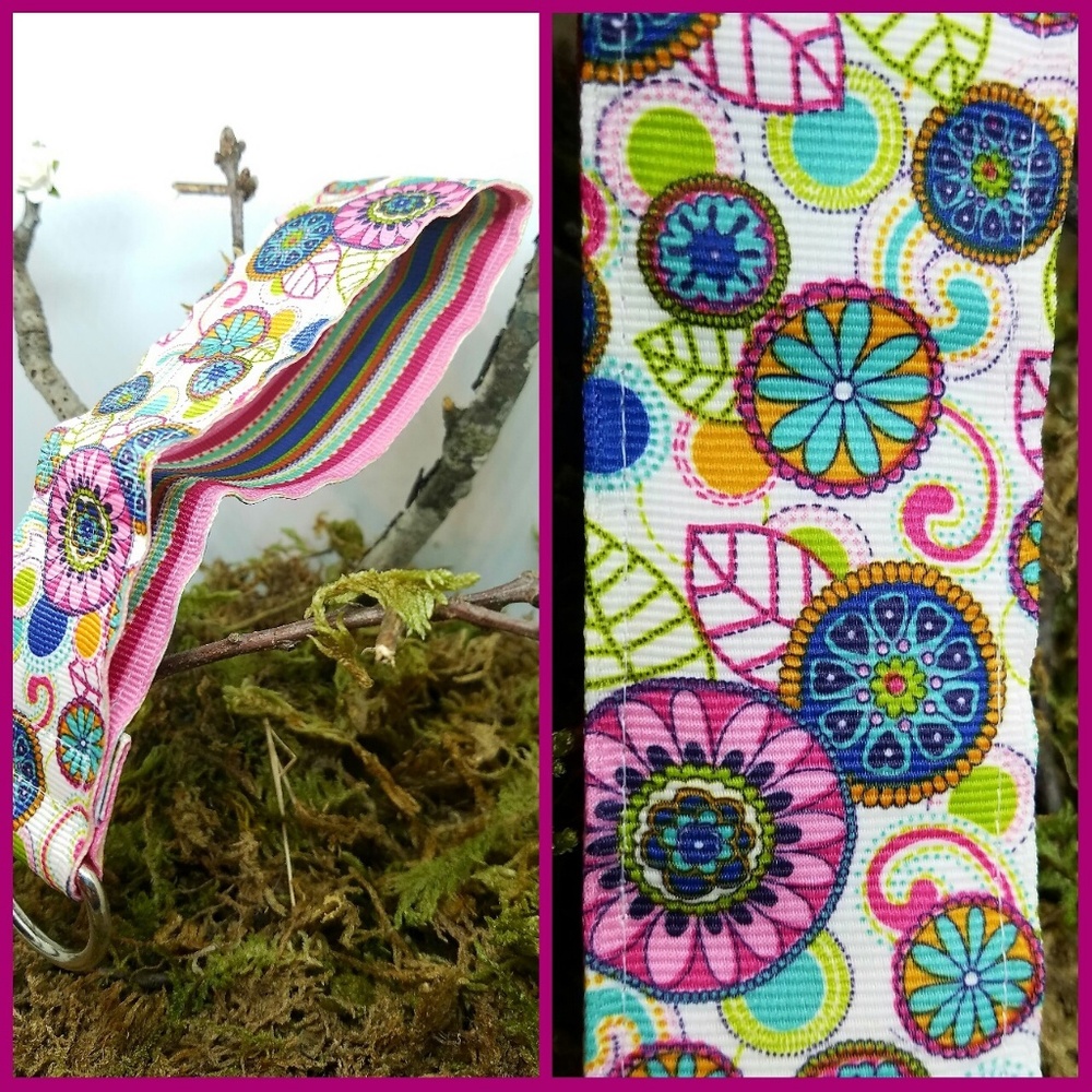 BUNDLE TO SAVE!  Funky Floral Ribbon Keychain